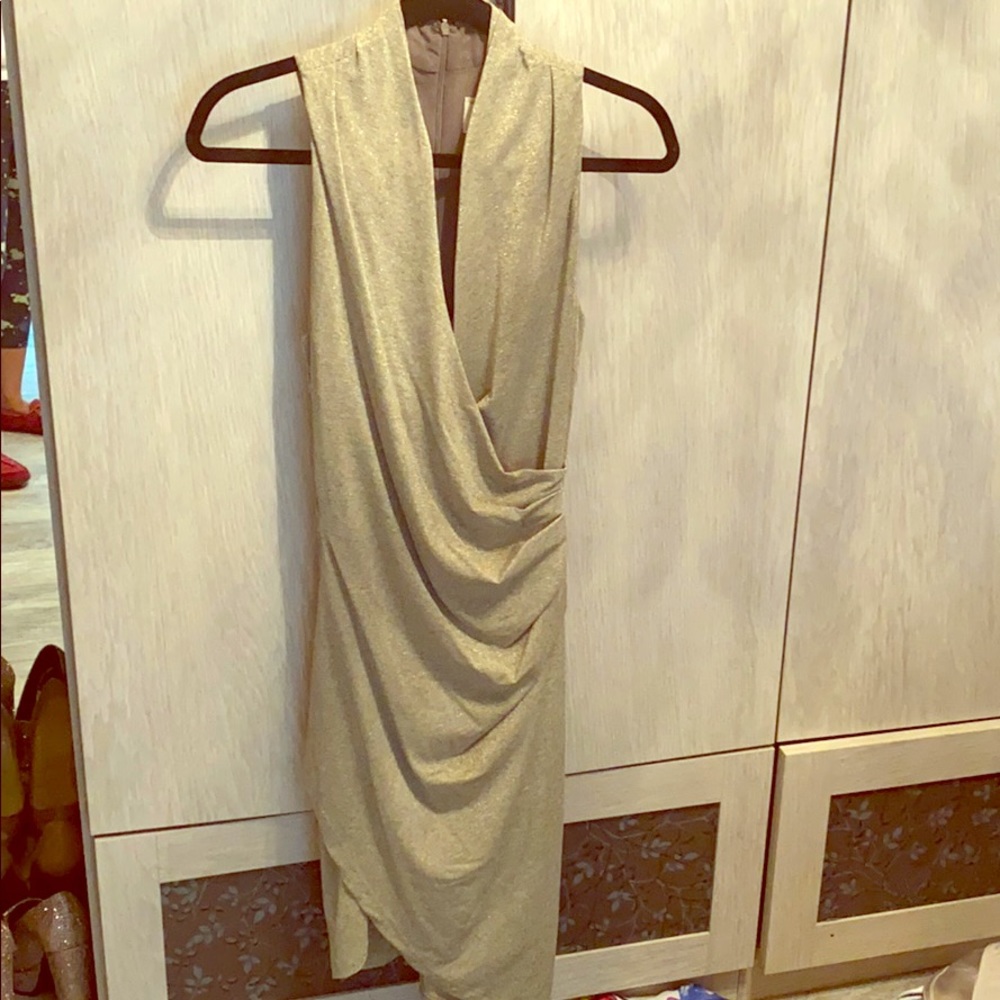 Gold Shimmer dress. Size medium. Brand new
